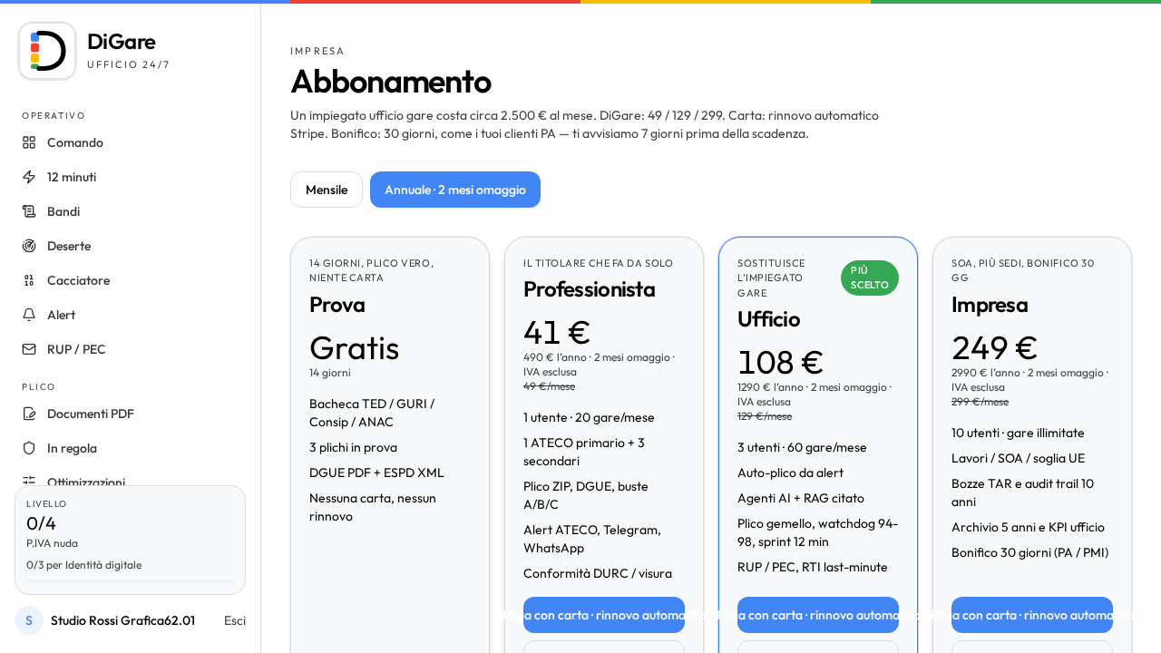 Piani DiGare in app